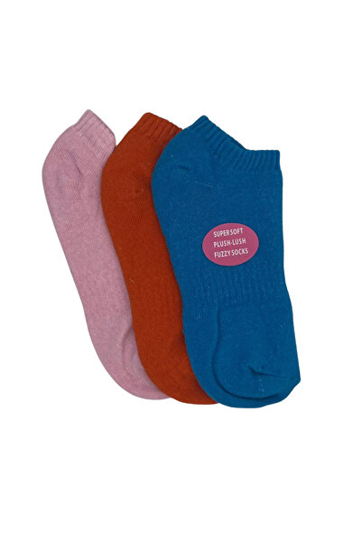 FENRA STUDIO Women's 3-Piece Towel Fabric Booties Sports and Home Socks - Blu...