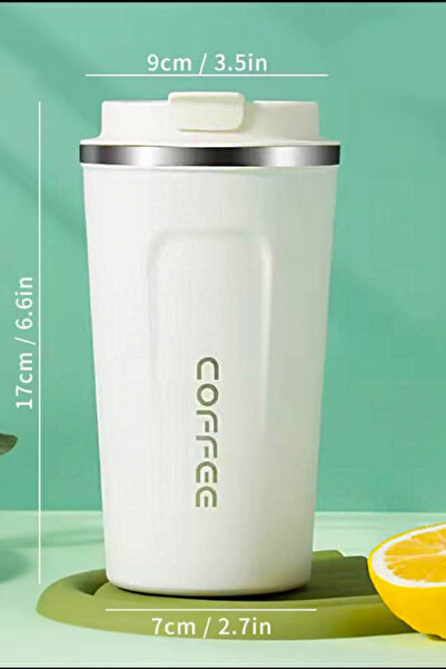 zozoya Matte White Double Layer Stainless Steel Thermos Cup 500 ml