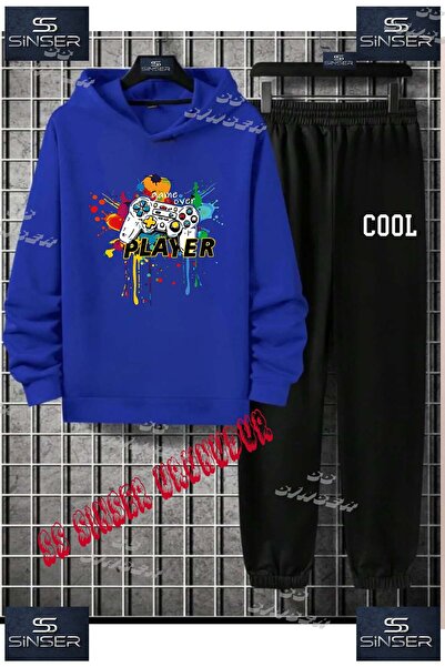 SS SİNSER Set de trening cu hanorac imprimat pentru copii, unisex, cu textul ...