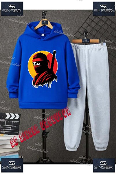 SS SİNSER Set de trening cu hanorac imprimat pentru copii, unisex, „SAMURAY M...