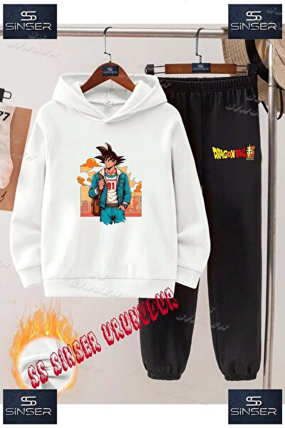 SS SİNSER Παιδικό Unisex Σετ Φόρμας με Στάμπα "GOKU BACKPACK" και Κουκούλα