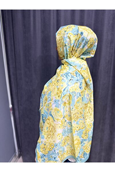ELZE MODA Rose Patterned Cotton Voile Shawl