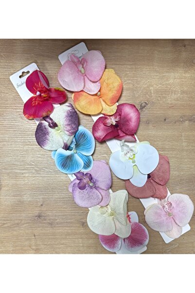 BUCHE Rengarenk Orkide Toka Klipsili 1 Adet