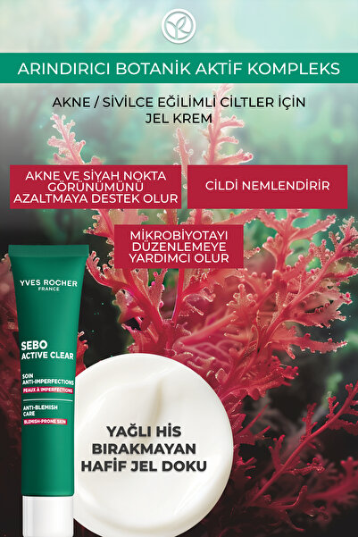 Yves Rocher ve Akne Eğilimli Ciltler İçin Cildi Nemlendirici ve Matlaştırıcı ...