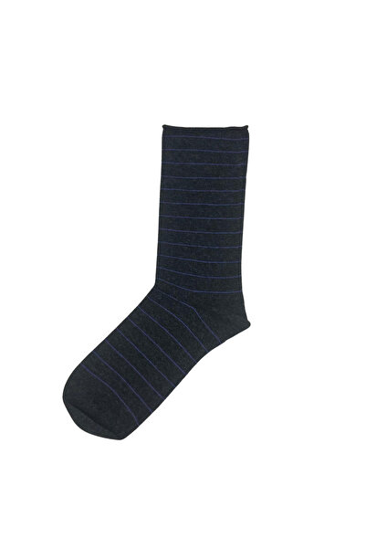 FENRA STUDIO جوارب نسائية مخططة بلون أنثراسايت بدون خياطة وبدون مطاط