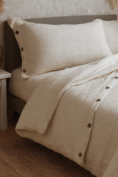 OTEXSA “Bohemian Style 100% Cotton Single Natural Duvet Cover Set Soft Texture Authentic and Natural Design”