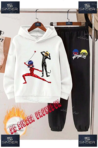 SS SİNSER Παιδικό Unisex Σετ Φόρμας με Κουκούλα με Στάμπα "UGUR BCK AND KARA ...