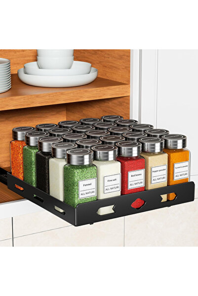 OEM Suport extensibil pentru condimente, negru, 26,8x21,3x7,2 cm