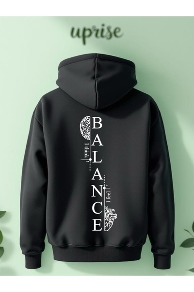 Vordevia Φούτερ Balance με τύπωμα Cotton 3 Thread O oversized