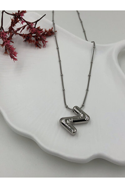 fmaccessoriess Çelik (Z) Harfli Balon Kolye Antialerjik harf kolye Z harfi balon bubble çelik 45 CM FMACCESORİES