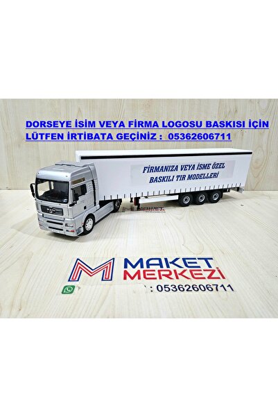 WELLY Yarım metre uzunlukta 1/32 MAN TGA TENTELİ TIR MAKETİ (isim yazılır)