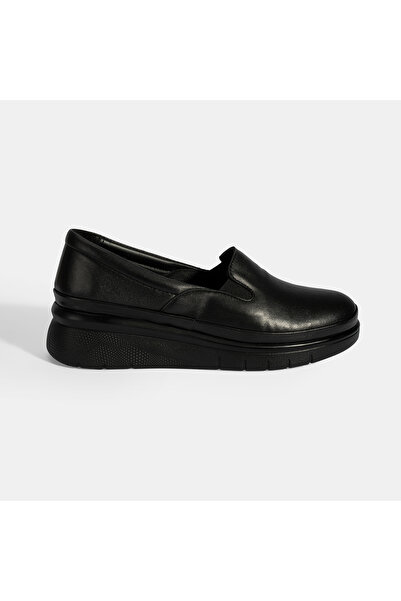 Desa Women's Black Desacomfort Leather Casual Shoes