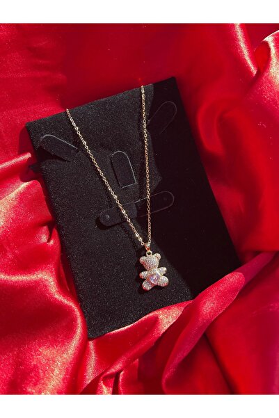 Sujewelleryy Tedy Bear Pink Kolye