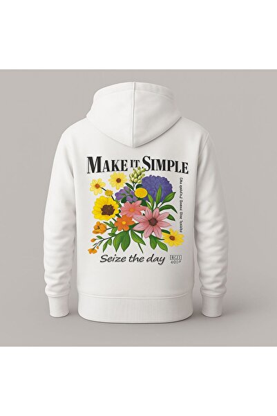 MELOOX Φούτερ με κουκούλα με στάμπα με λουλούδια – Unisex Casual Fashion