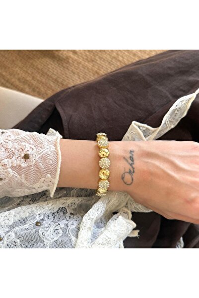Alice İsstanbul Between the Gaps Round Stone Elastic Bracelet