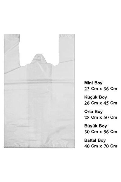 POŞET 1 Kg Beyaz Atlet – Büyük Boy, 30x56 cm, Ort 50-60 Adet, Dayanıklı ve Ekonomik Kullanım