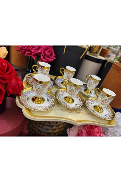 hediye Esterhomedecor 6 Person Porcelain Coffee Cup Set