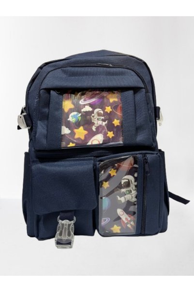 Brick Bag Korean Style Multi-Compartment School Bag Girls' and Boys' Backpack