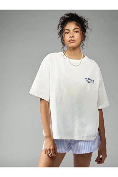 Kaptins Women's T-Shirt the Beach Club Printed T-Shirt