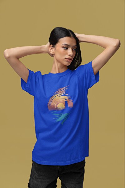 ArtYus تي شيرت نسائي/بناتي بأكمام قصيرة وياقة دائرية مطبوعة بتقنية النقل الحراري