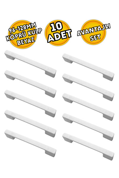 TEKSAN Plastik 96-128mm Çift Delikli Köprü Kulp, Lüks Sert Plastik, Mutfak Mo...