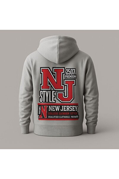 MELOOX Hanorac cu glugă cu imprimeu grafic New Jersey College – îmbrăcăminte ...