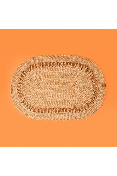 DESENSE Jute Look Door Mat - Brown - 50X70 cm