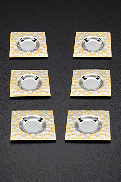 ÖzSa Home 6-Piece Seljuk Tea Plate - 18/10 Stainless Steel
