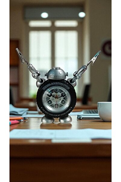 FAMEMUS ACCESSORY Hem Kağıt Tutucu Hem Masa üzeri Çalarsaat