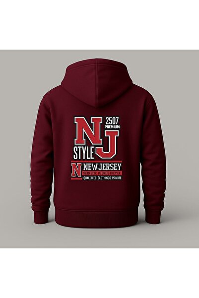 MELOOX Hanorac cu glugă cu imprimeu grafic New Jersey College – îmbrăcăminte ...