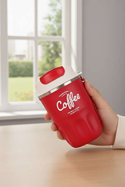 Giftino 316 Paslanmaz Çelik Kırmızı 360 ml Sızdırmaz Kapak Termos Bardak Mug ...