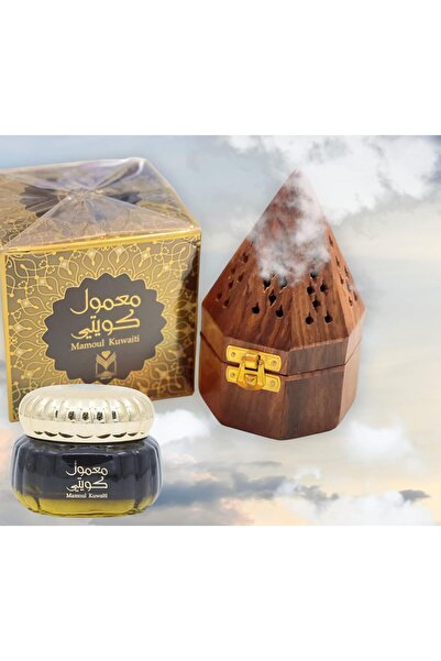 Generic Incense Burner, Kuwaiti Incense 40g with Pyramid-Shaped Wooden Charcoal Burner