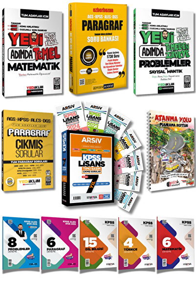 Yediiklim Yayınları KPSS Paragraf Matematik Problemler - Çıkmış Sorular Karma...