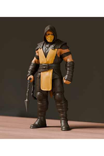 3d layer craft Mortal Kombat - Scorpion Boyalı Figür Biblo Hediyelik Figür 25...
