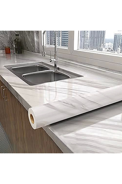 Lisinya Light Marble Pattern Adhesive Coating Paper Large Size 5 Meters -