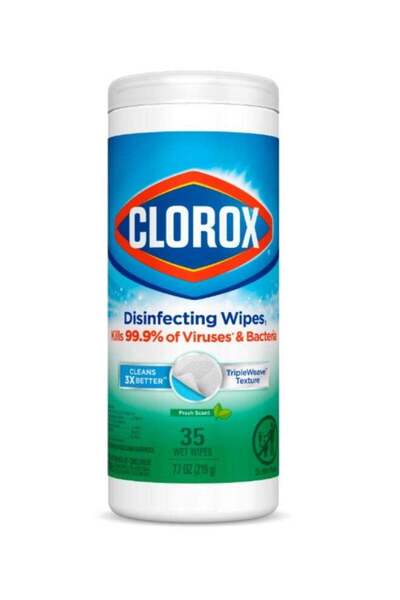 Clorox Disinfecting Fresh Scent Wet Wipes 35 Count Green