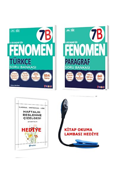 Fenomen Yayıncılık 2025-2026 Müfredat 7 Sınıf Türkçe-Paragraf B Serisi (Orta-...