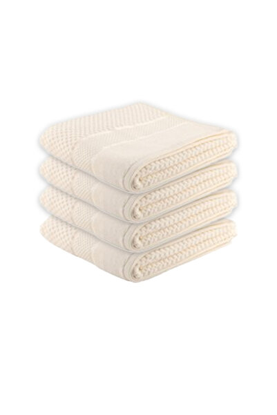Özdilek Azra 50X90 cm Hand-Face Towel Cream Set of 4