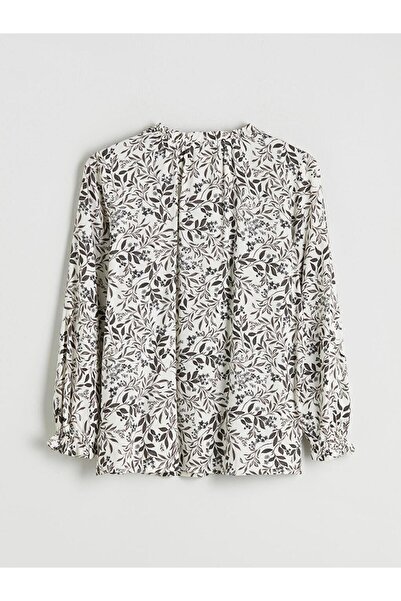 LC Waikiki Bluză florală cu guler legat (W5)