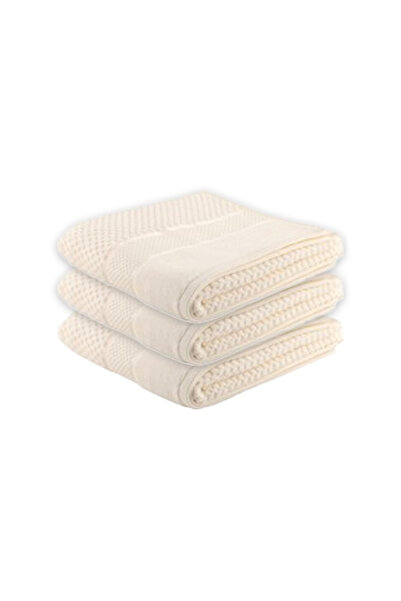 Özdilek Azra 50X90 cm Hand-Face Towel Cream 3-Pack
