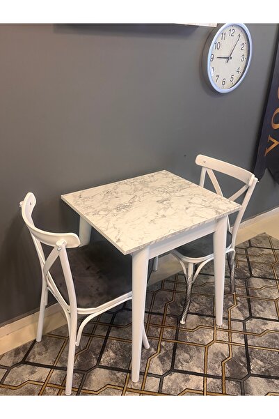 VOGUE TASARIM VE AKSESUAR 60x70 Küçük Mutfak Masası – Şık & Dayanıklı beyaz m...