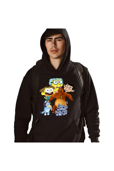 OEM Hanorac Barbati Familia Green Mr Bean Grizzy Lemingii Bluey Ursu Bunica