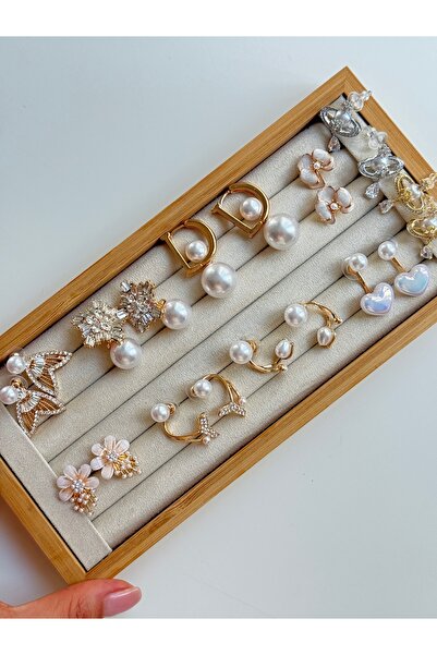 YOUES JEWELRY 316L Çelik Modern İncili Kadın Küpe