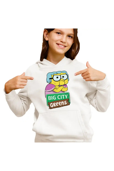 OEM Hanorac Copii Fete Bunica Familia Green la Oras Big City