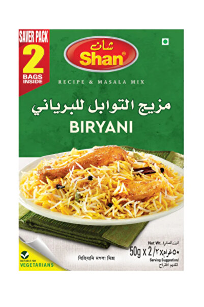 Shan عبوة برياني ماسالا سيفر - لنكهة أصلية (2 × 50 جم) × 6 عبوات