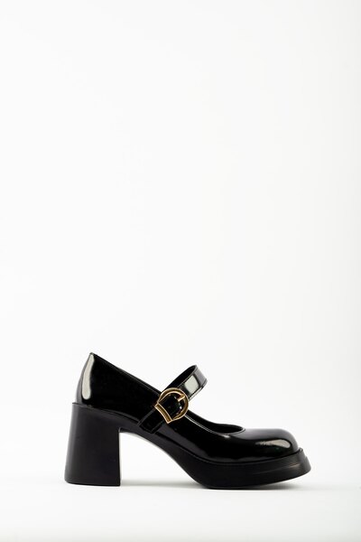 selinshoes Lorien Gold Аксесуари та регульована застібка Детальні жіночі туфлі - ЧОРНІ РУГАН