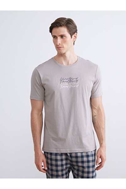 LC Waikiki Λεπτό καρό ανδρικό σετ πιτζάμες