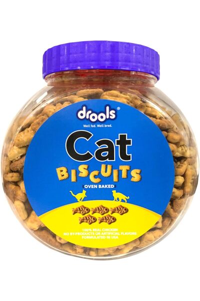 Drools بسكويت القطط، دجاج حقيقي، 400 غرام