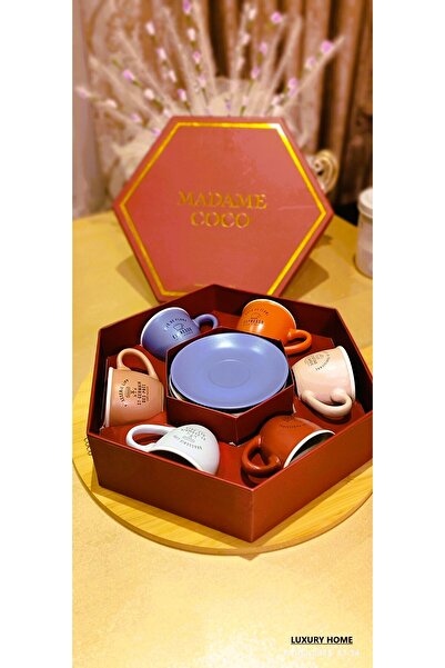 Madame Coco Coco Grand 12 Parça Kahve Fincan Seti Yeni Tasarım
