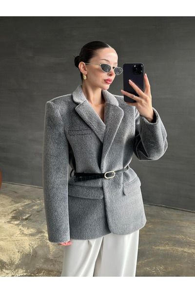 My Blog Gray Plush Jacket - 9490